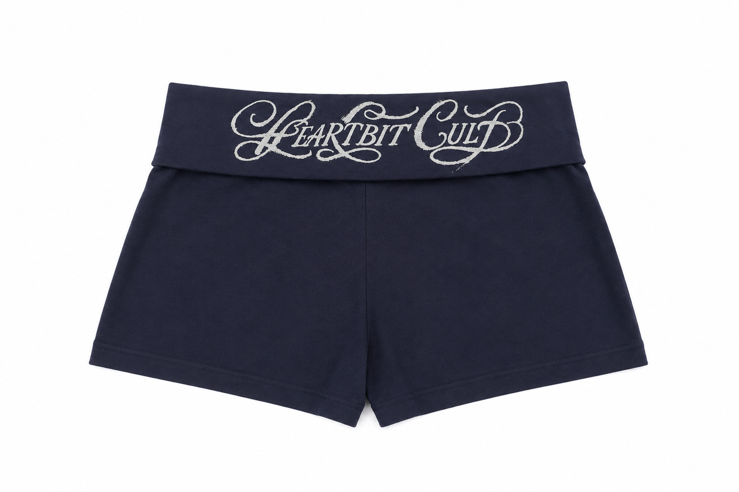 FOLD OVER MINI SHORTS NAVY BLUE