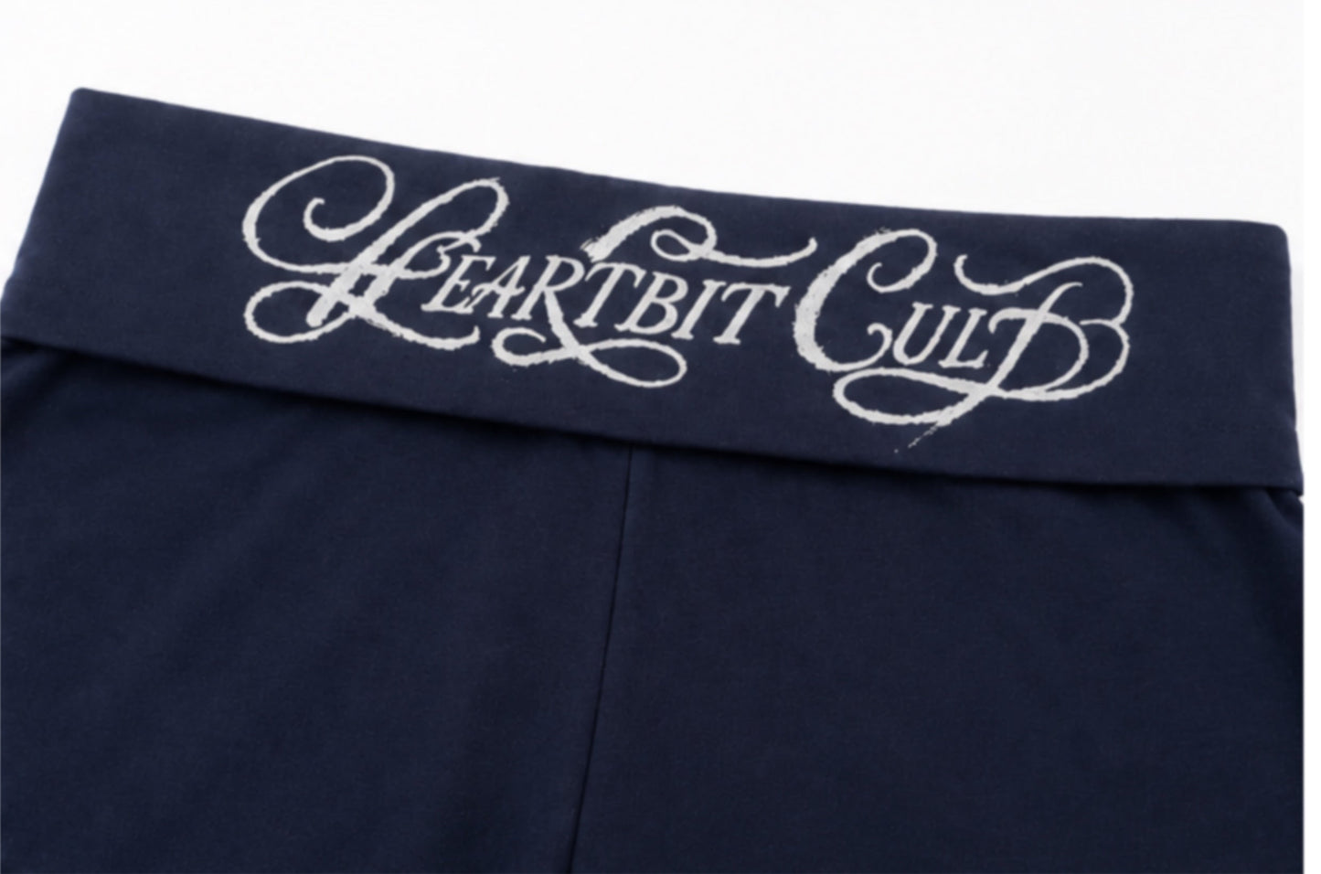 FOLD OVER MINI SHORTS NAVY BLUE